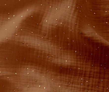 Ciel de lit cabane Caramel pois dorés