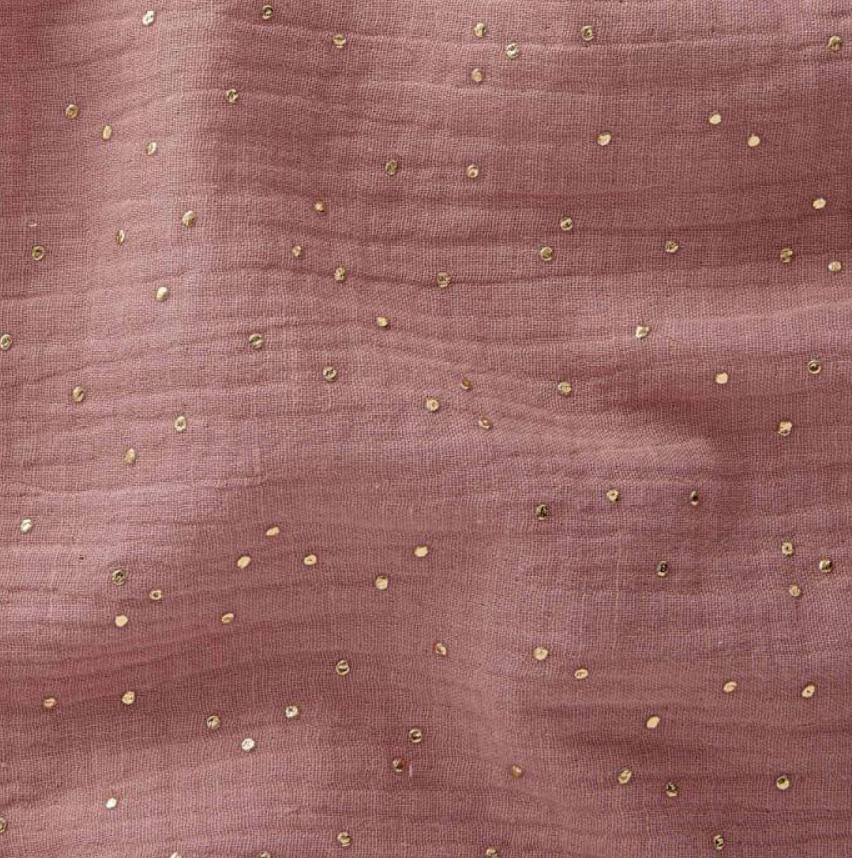 Rideaux lit Kura Ikea Rose à pois dorés