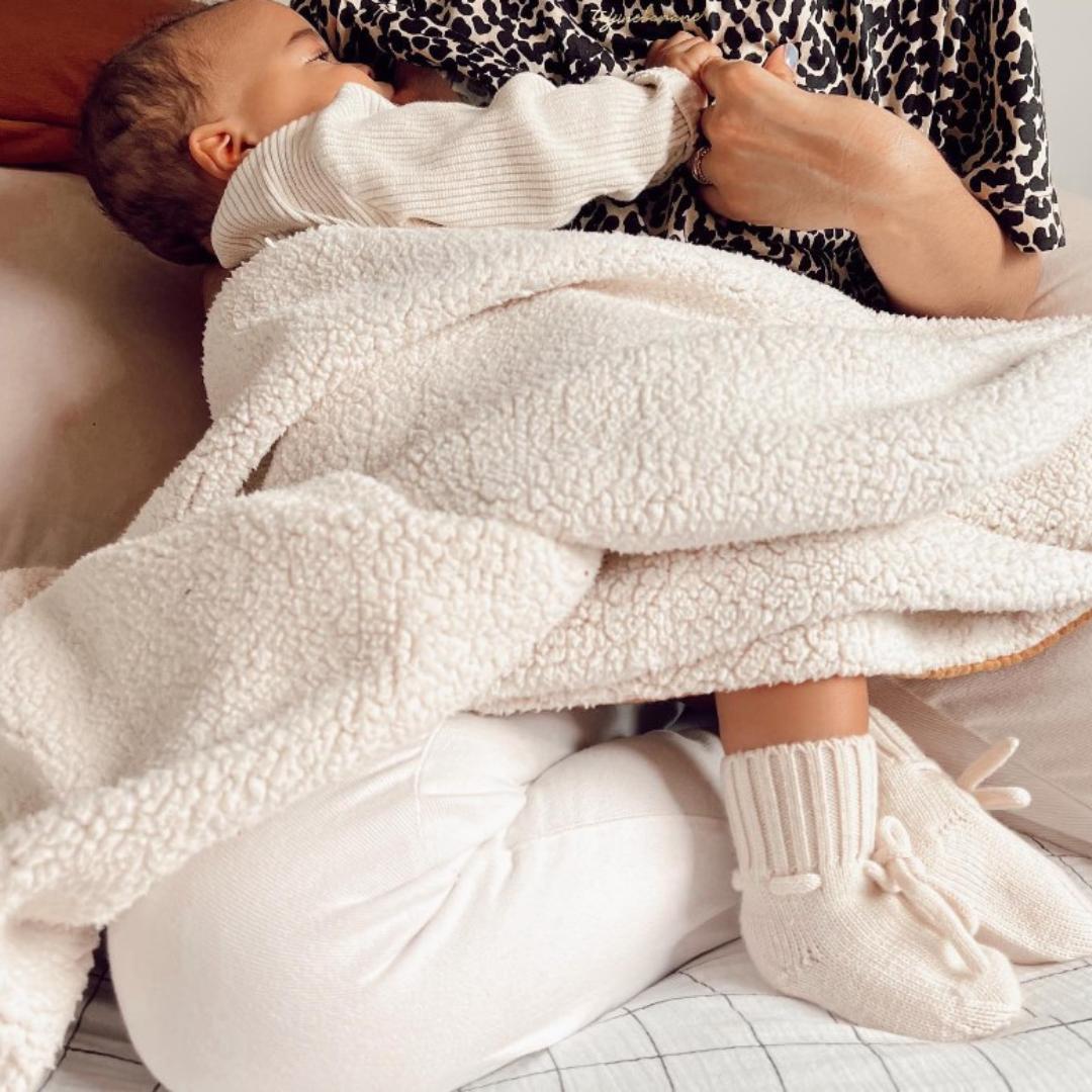 Couverture enfant gaze de coton Camel