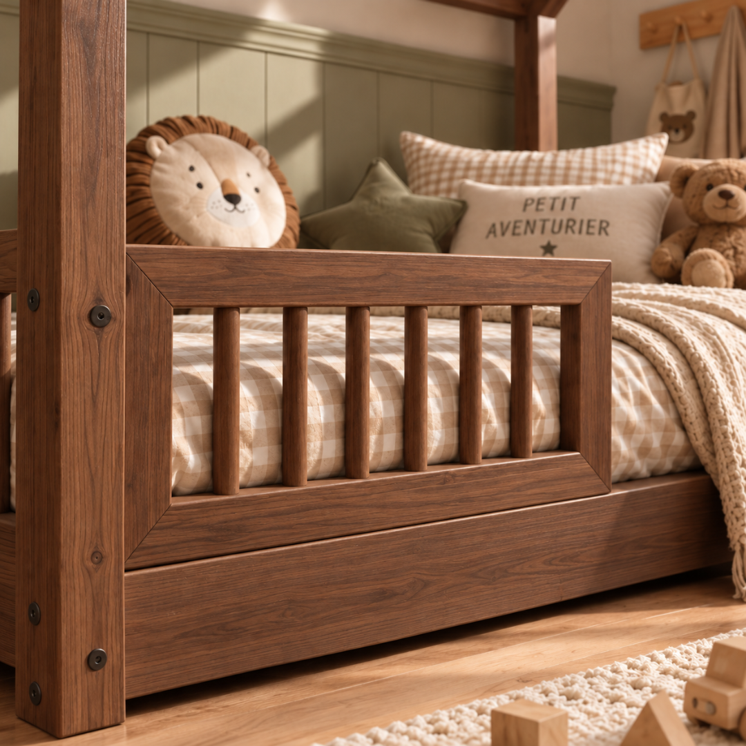Montessori cabinebed met barrière Paola 80x160cm Ingang in het midden