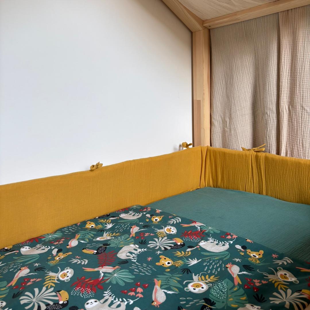 Mosterdgele dubbelgaas cabinebedbumper