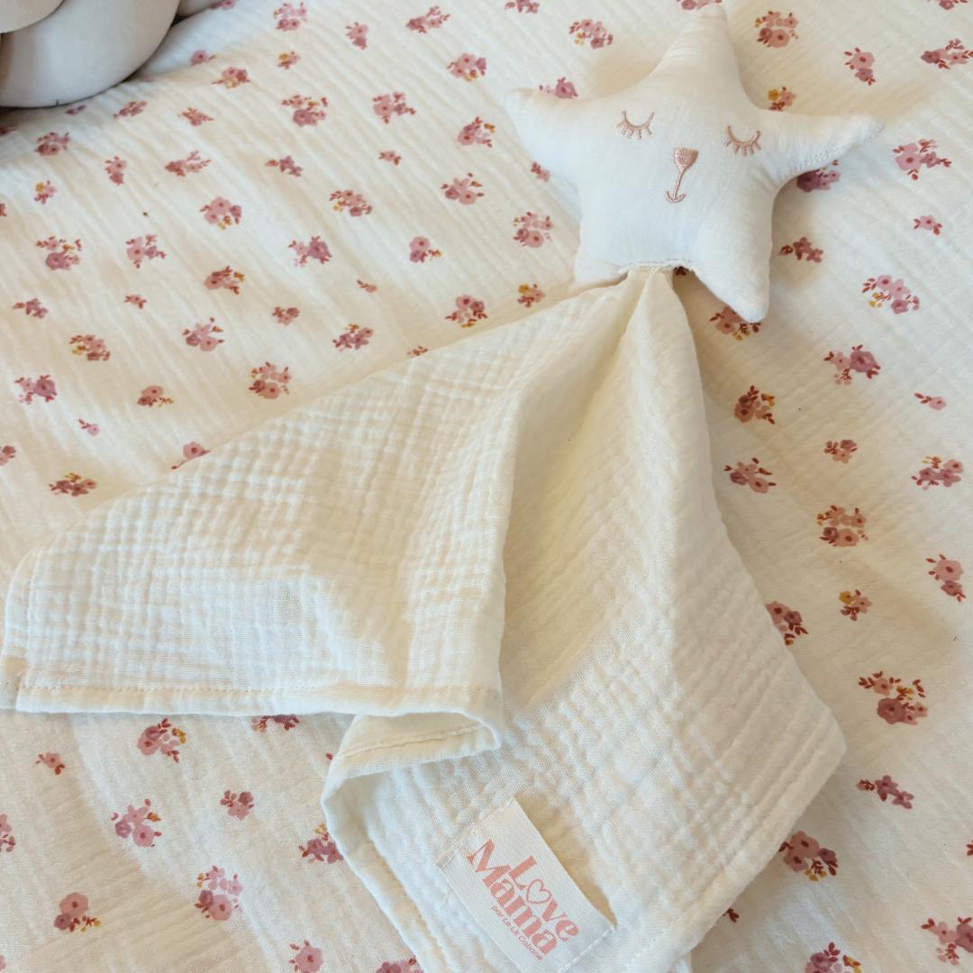 Doudou gaze de coton Ecru