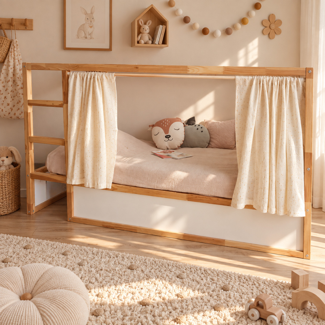 Ikea Kura bedgordijn met sterrenprint