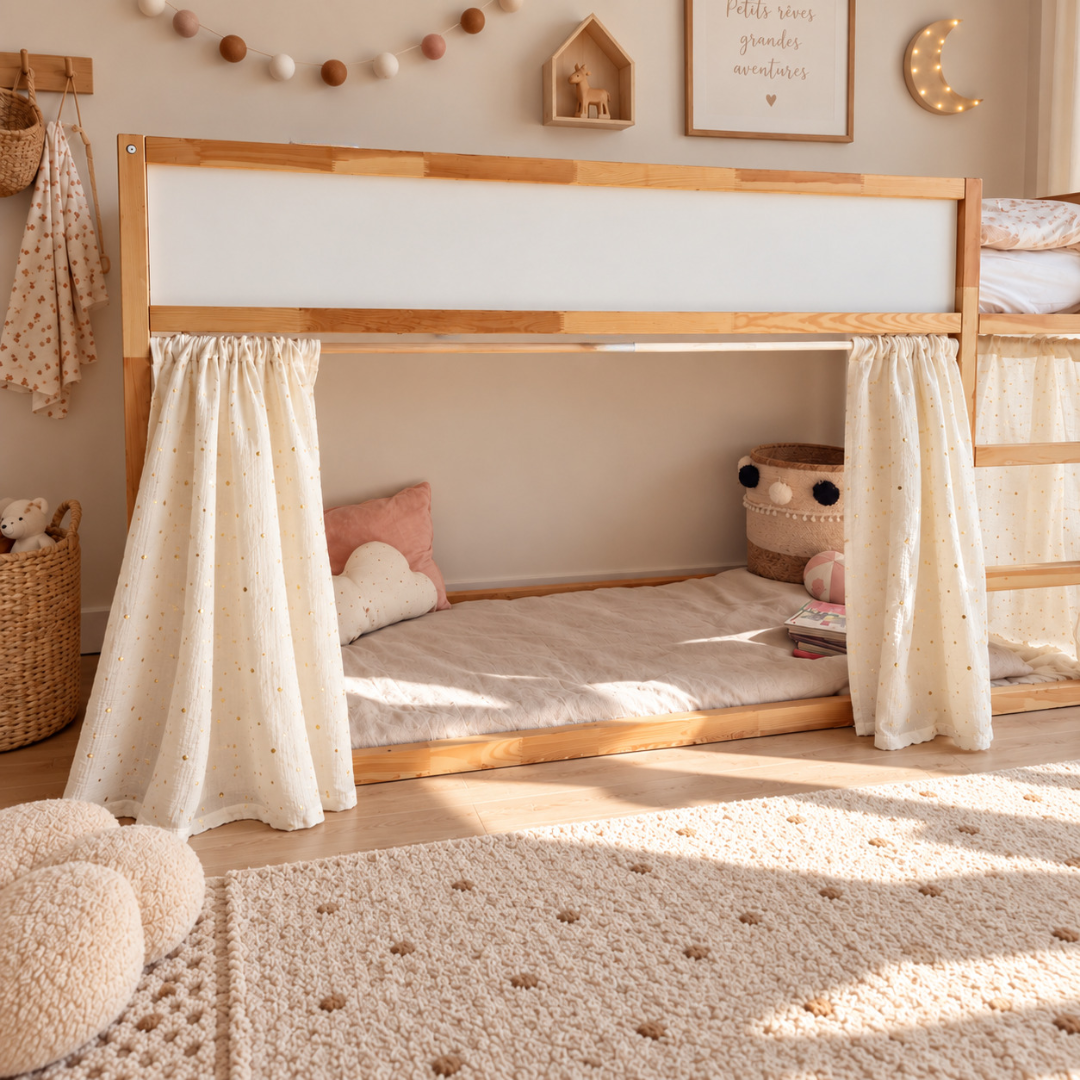 Ikea Kura bedgordijn met sterrenprint