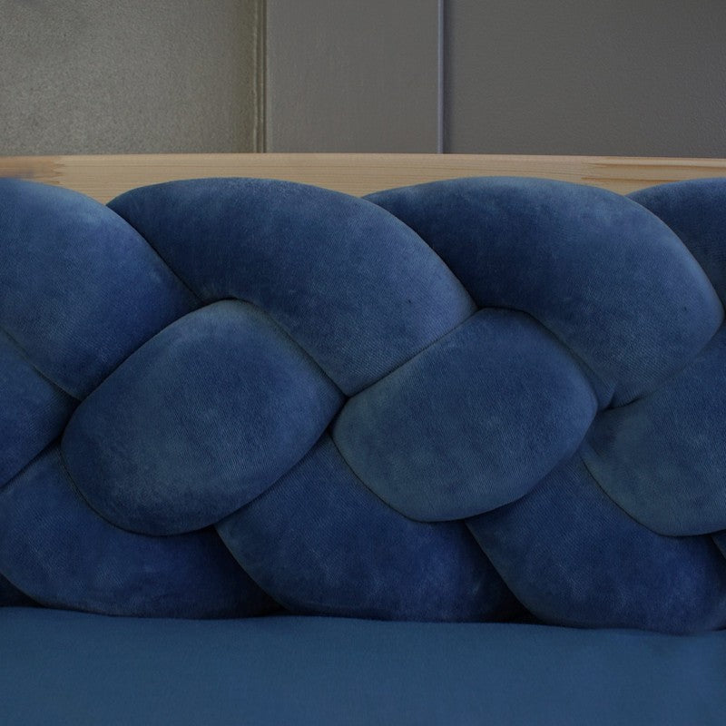 Tresse de lit 4 brins Bleu 180cm