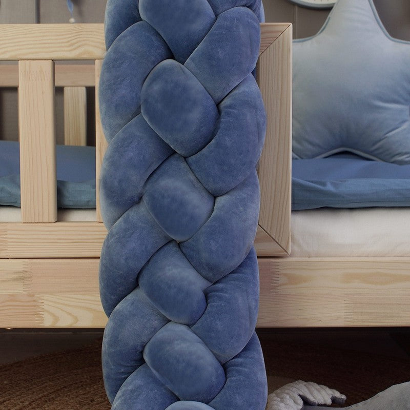 Tresse de lit 4 brins Bleu 180cm