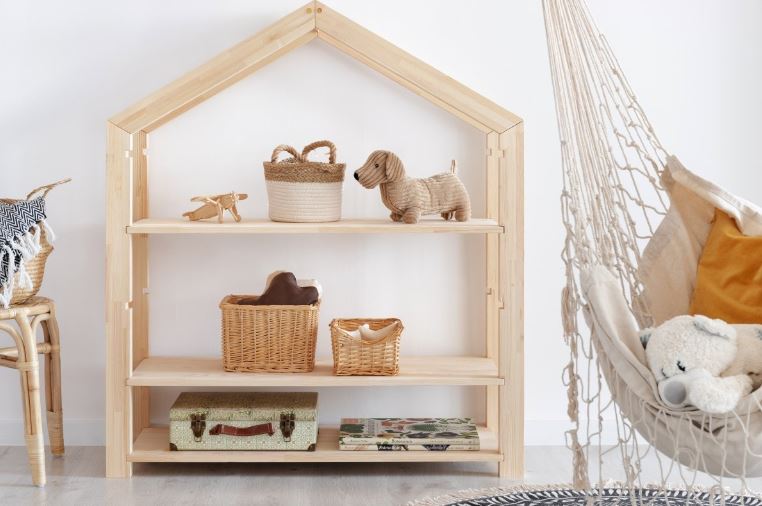 Etagère bibliothèque enfant en bois naturel