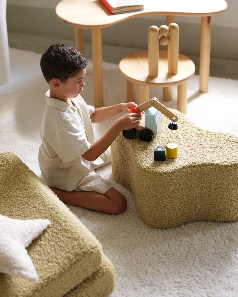 Pour enfant Teddy bouclette Vert pistache