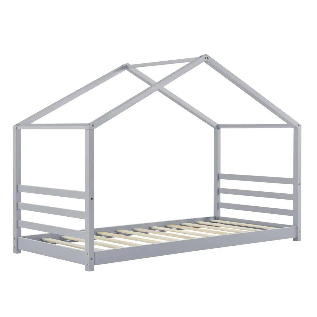 Lit cabane Montessori - 90x200 cm - Gris
