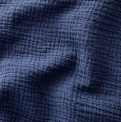Ciel de lit bébé Bleu Indigo - Fait main double gaze