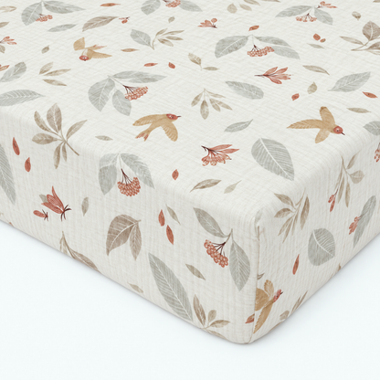 Drap housse double gaze coton Plume
