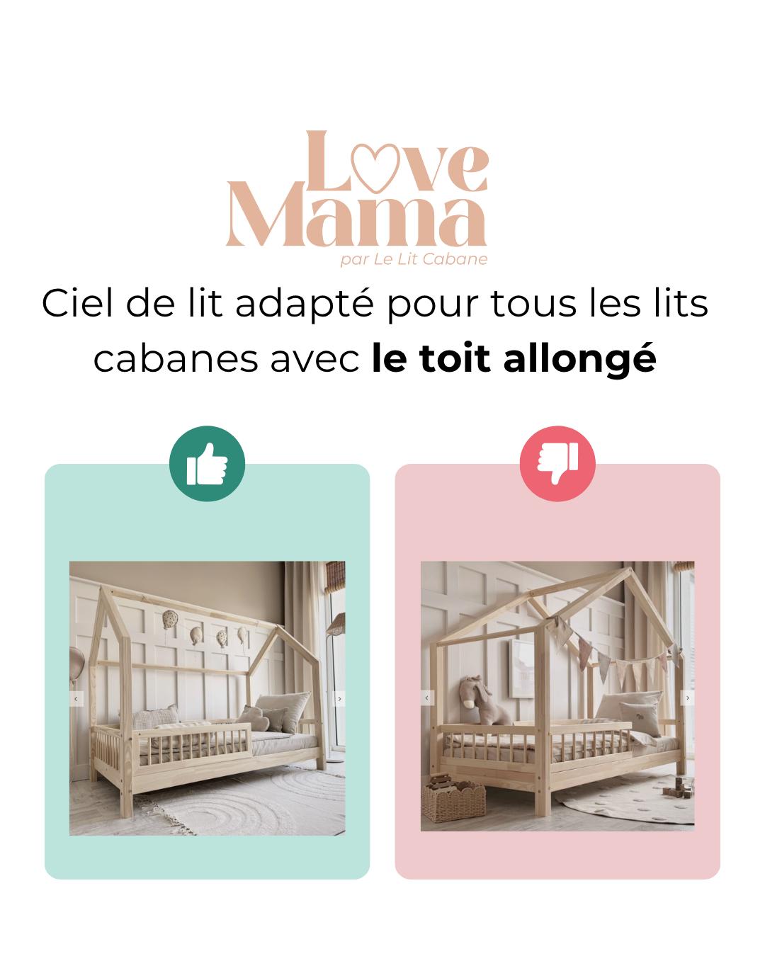Ciel de lit cabane (pack de 2) Bleu glacier