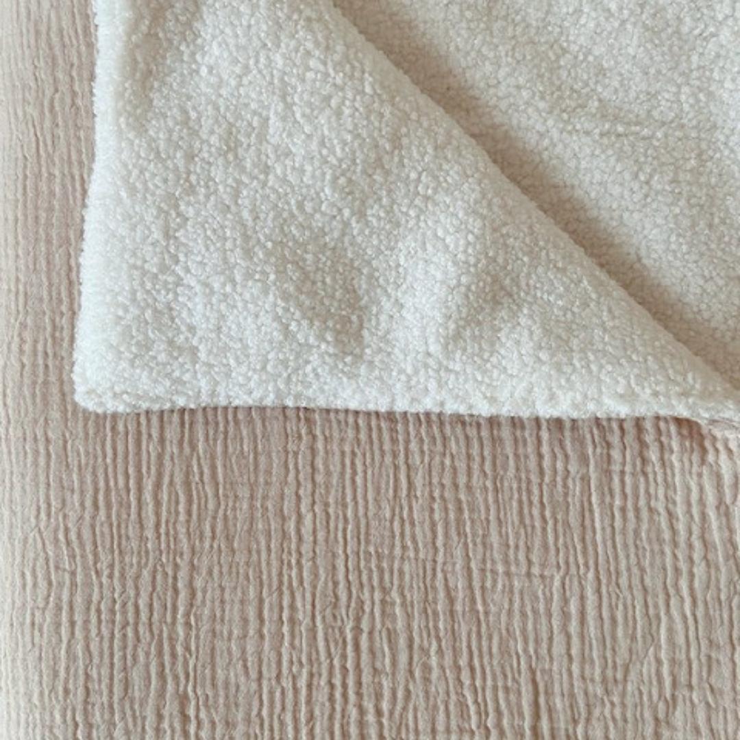 Couverture enfant double gaze Beige