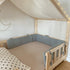 Tour de lit cabane double gaze Vert de gris