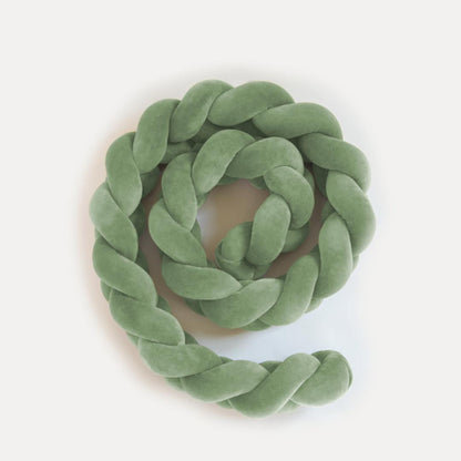 Tresse de lit vert eucalyptus 340cm