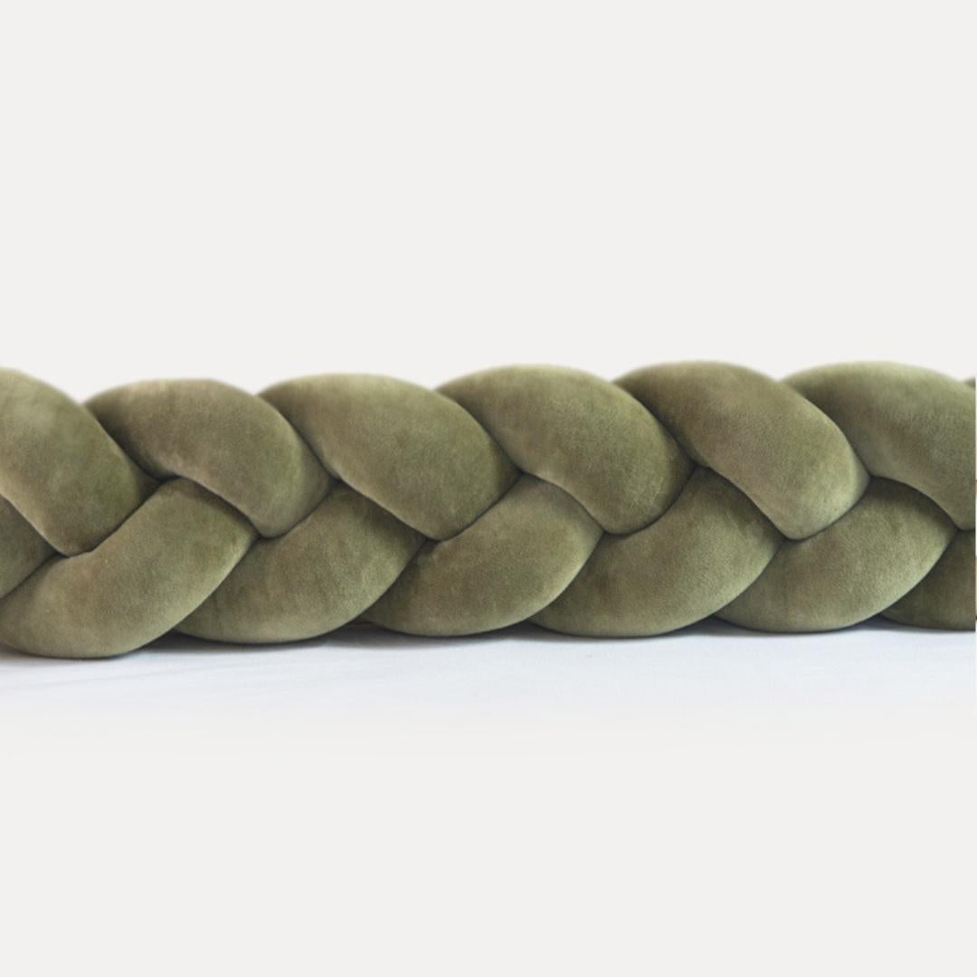 Tresse de lit Vert mousse 200cm