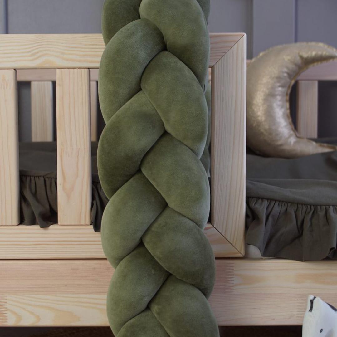 Tresse de lit Vert mousse 200cm