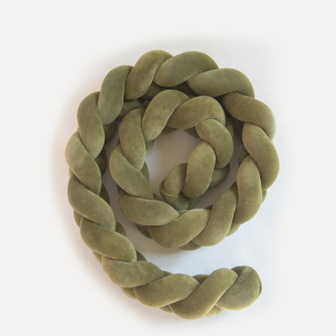 Tresse de lit Vert mousse 200cm