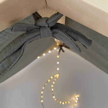 Ciel de lit cabane Vert Kaki