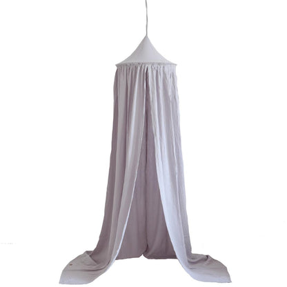 Ciel de lit bébé Gris clair - Fait main