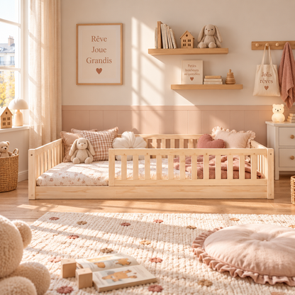 Grand lit Montessori Basile 140x190cm ou 140x200cm