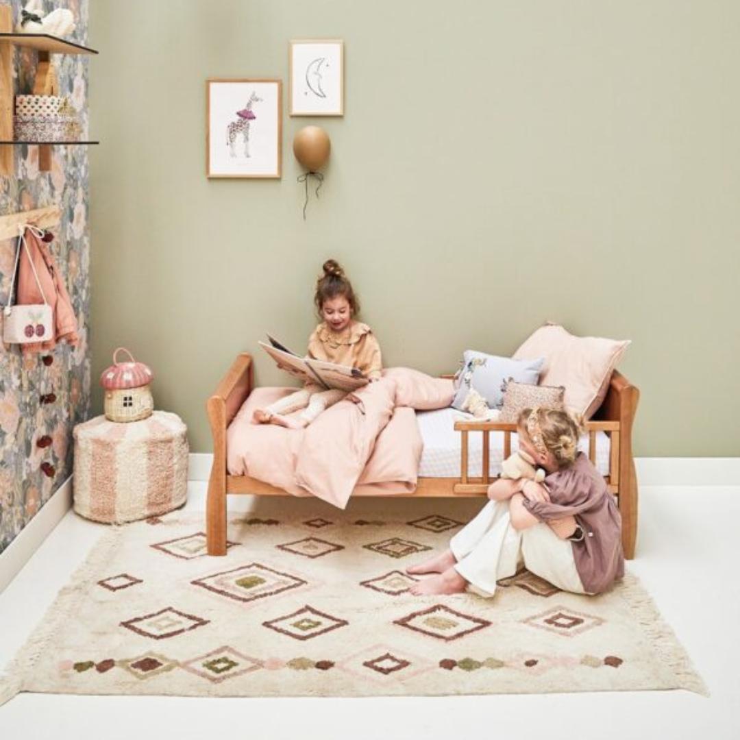 Tapis enfant berbère rose &amp; vert