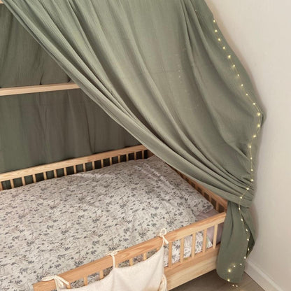 Ciel de lit cabane Vert kaki