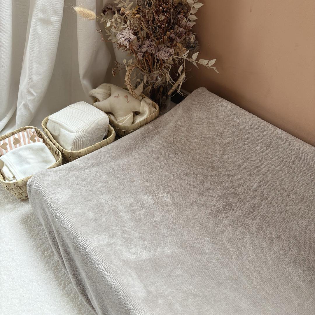 Housse matelas à langer éponge Beige
