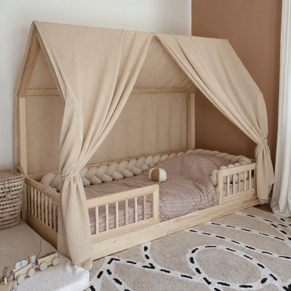 Ciel de lit cabane (pack de 2) Beige
