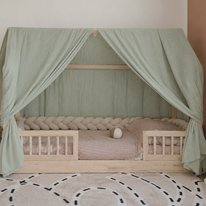 Ciel de lit cabane (pack de 2) Vert de gris