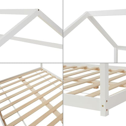 Lit cabane Montessori - 90x200cm - Blanc