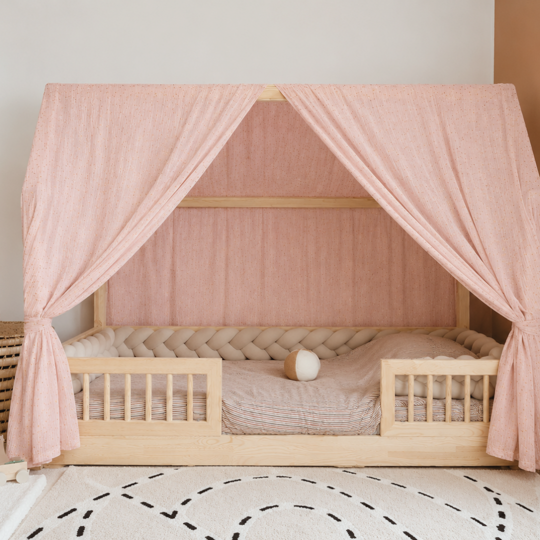 Set van 2 roze hemels voor cabinebedden