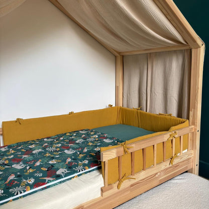 Mosterdgele dubbelgaas cabinebedbumper 