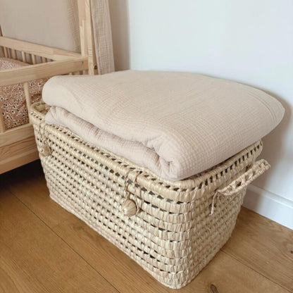 Couverture enfant double gaze Beige