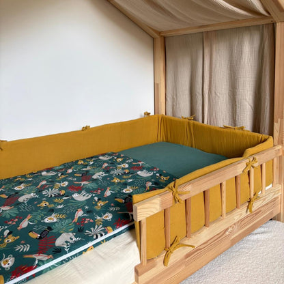 Mosterdgele dubbelgaas cabinebedbumper 