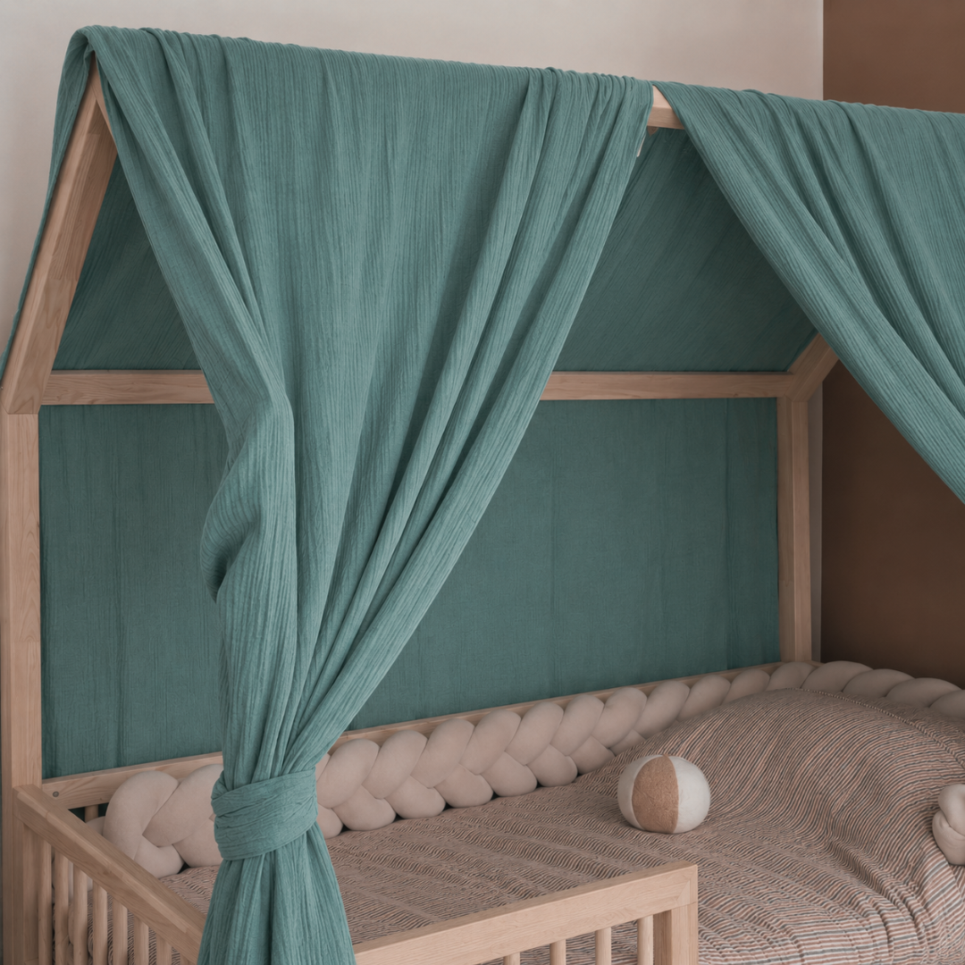 Ciel de lit cabane (pack de 2) Vert eucalyptus