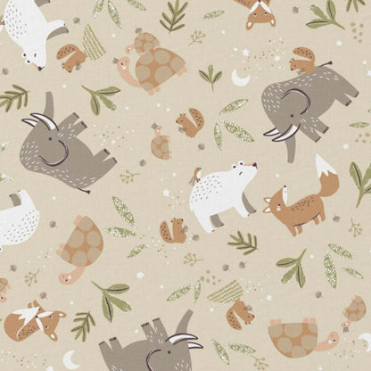 Sac de couchage enfant animaux beige
