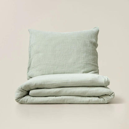 Housse de couette mousseline Vert d&