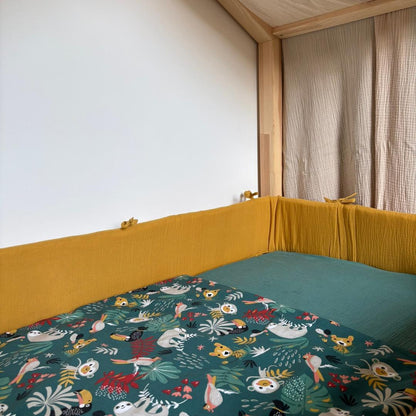 Mosterdgele dubbelgaas cabinebedbumper 