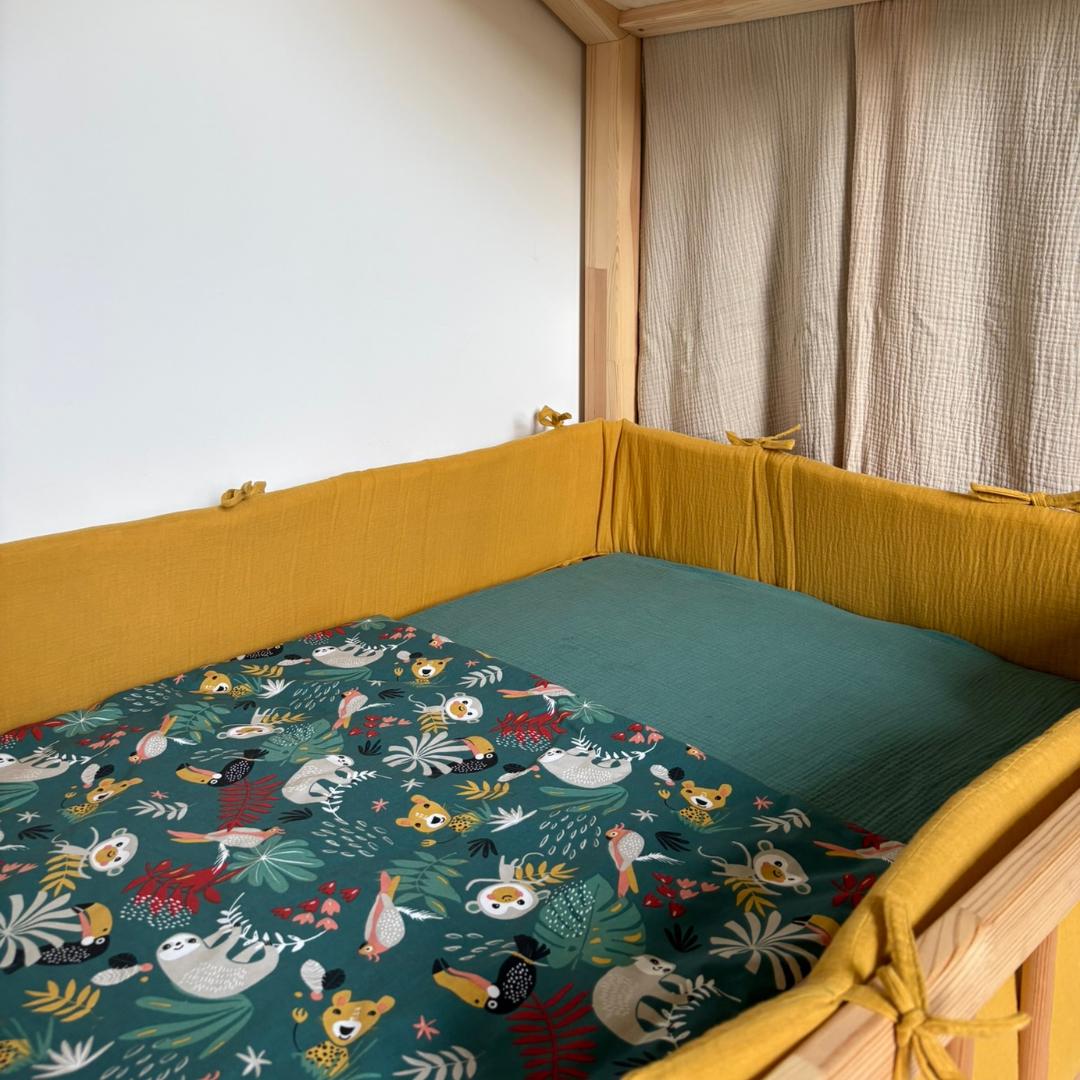 Mosterdgele dubbelgaas cabinebedbumper 