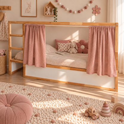 Rideaux lit Kura IKEA - Rose