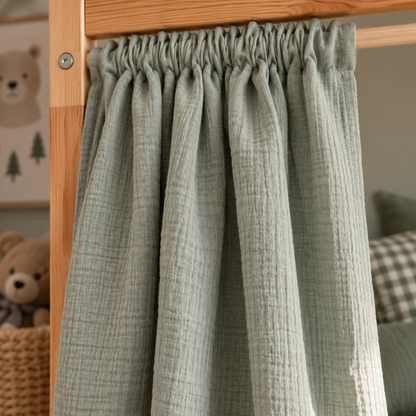 IKEA Kura bed katoenen mousseline gordijn - Ecru