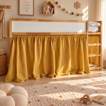 Rideaux lit Kura IKEA - Jaune moutarde