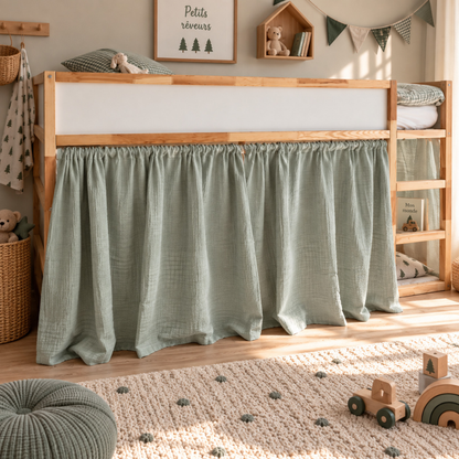 IKEA Kura bed katoenen mousseline gordijn - Ecru