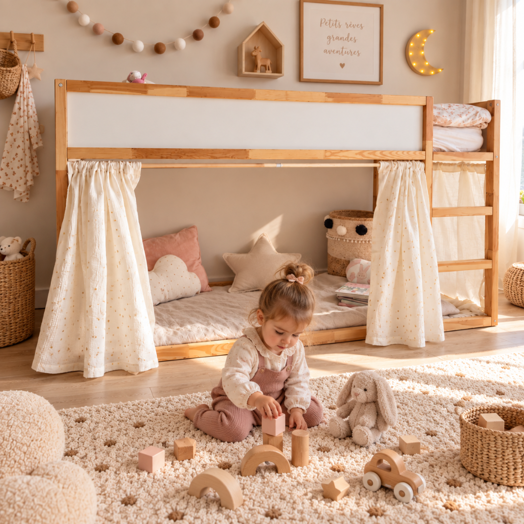 Ikea Kura bedgordijn met sterrenprint