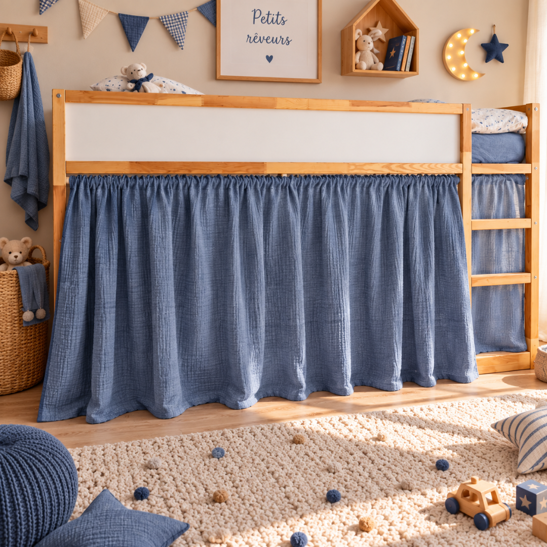 Rideaux lit Kura IKEA - Bleu jean