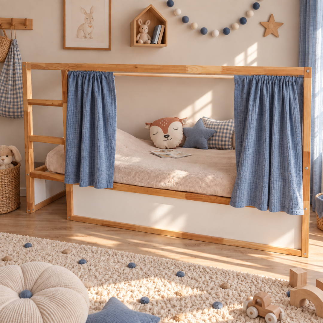 Rideaux lit Kura IKEA - Bleu jean