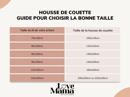 Housse de couette enfant rayures Camel