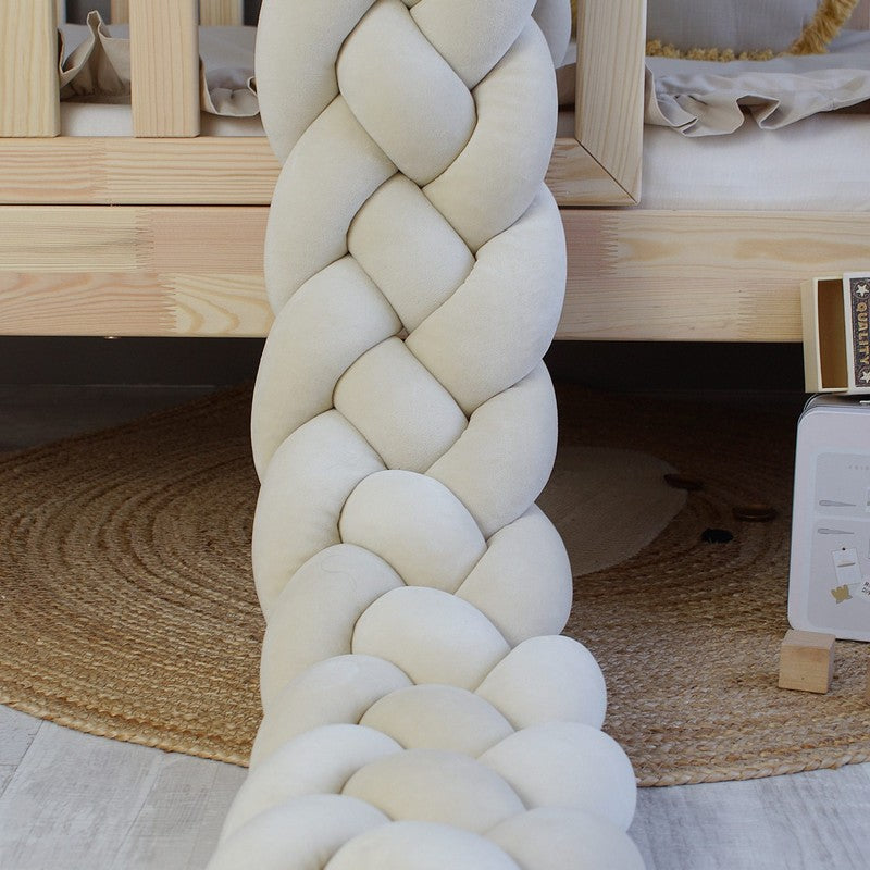 Tresse de lit 4 brins Beige clair 340cm
