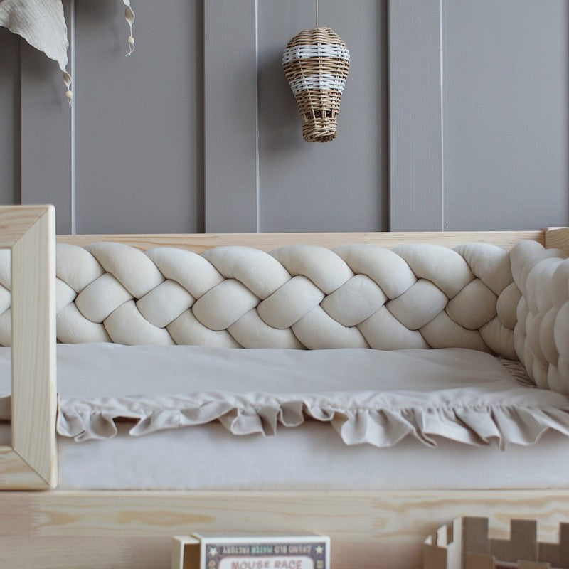 Tresse de lit 4 brins Beige clair 300cm